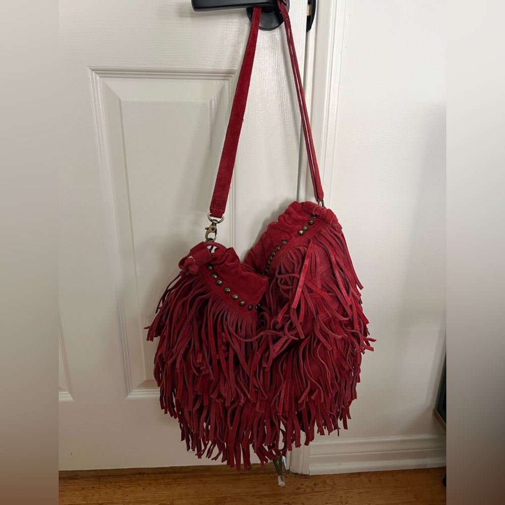 Sofia oversized fringe boho tote bag